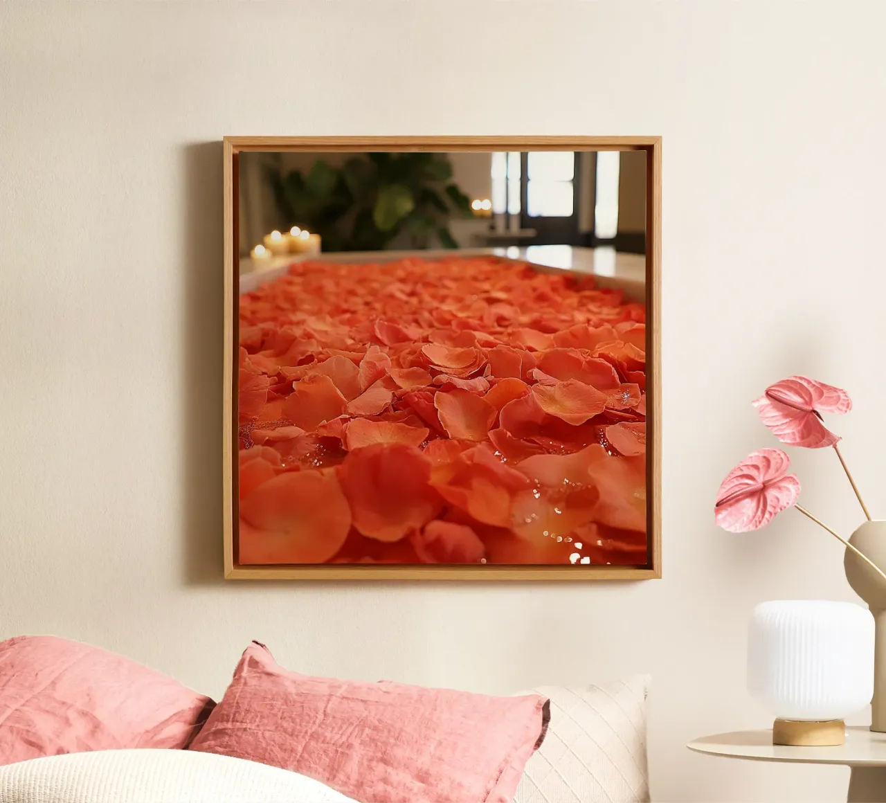 Immersione di petali tela con Cornice a cassetta da StillVibe Home