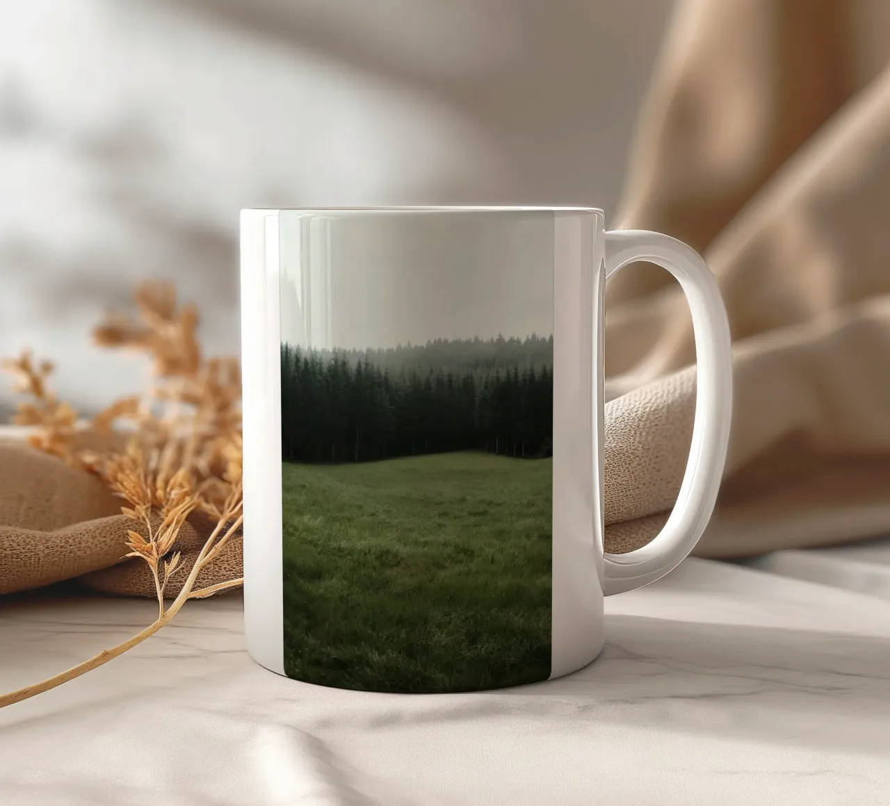 woodland nature sky ceramic mug by animal story home