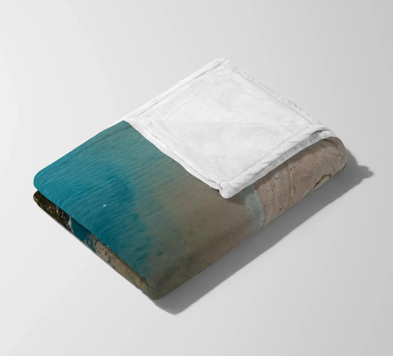 shoreline sea nature fleece blanket by cofa home