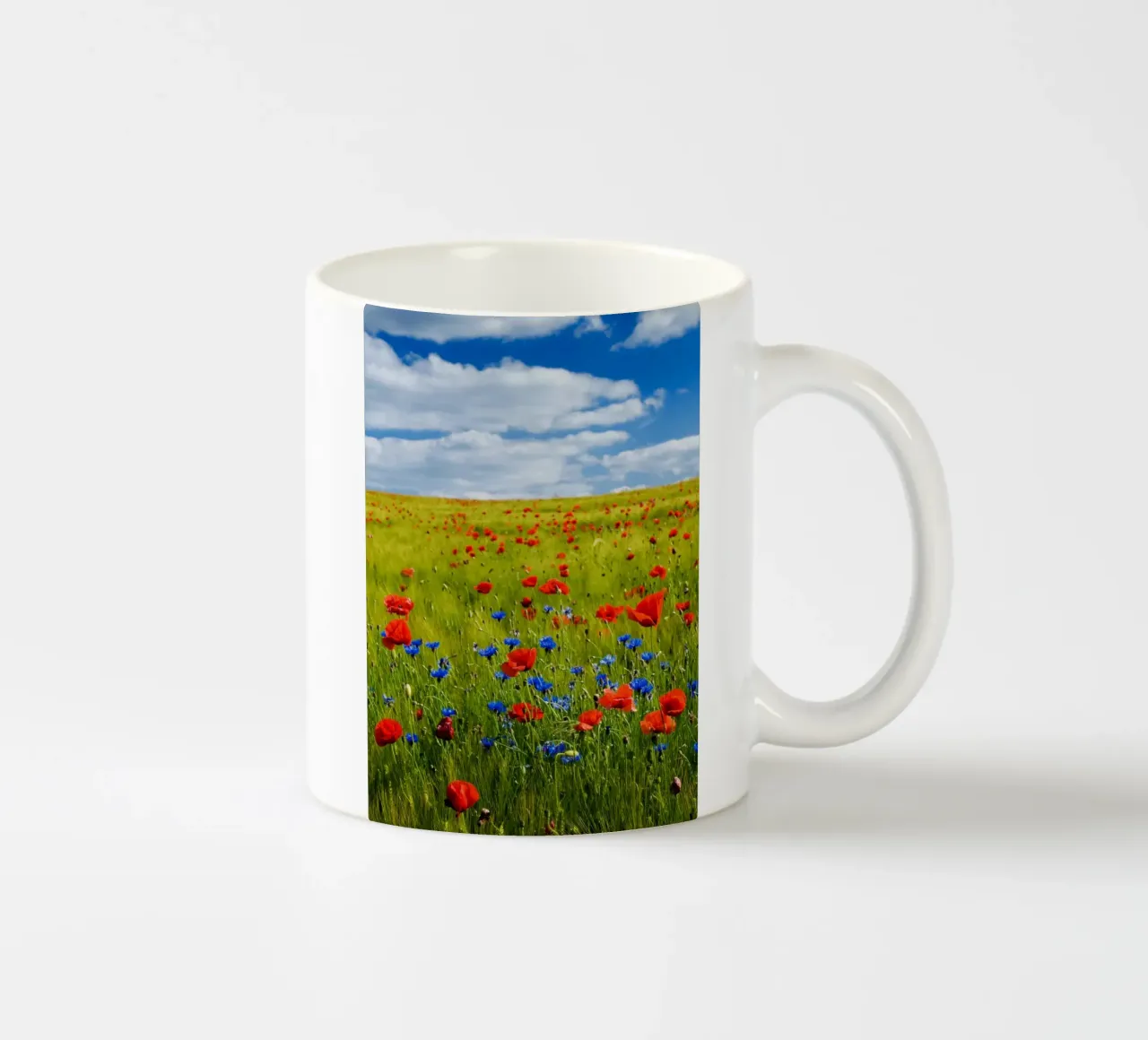 wildflowers poppies tazza in ceramica da cofa home