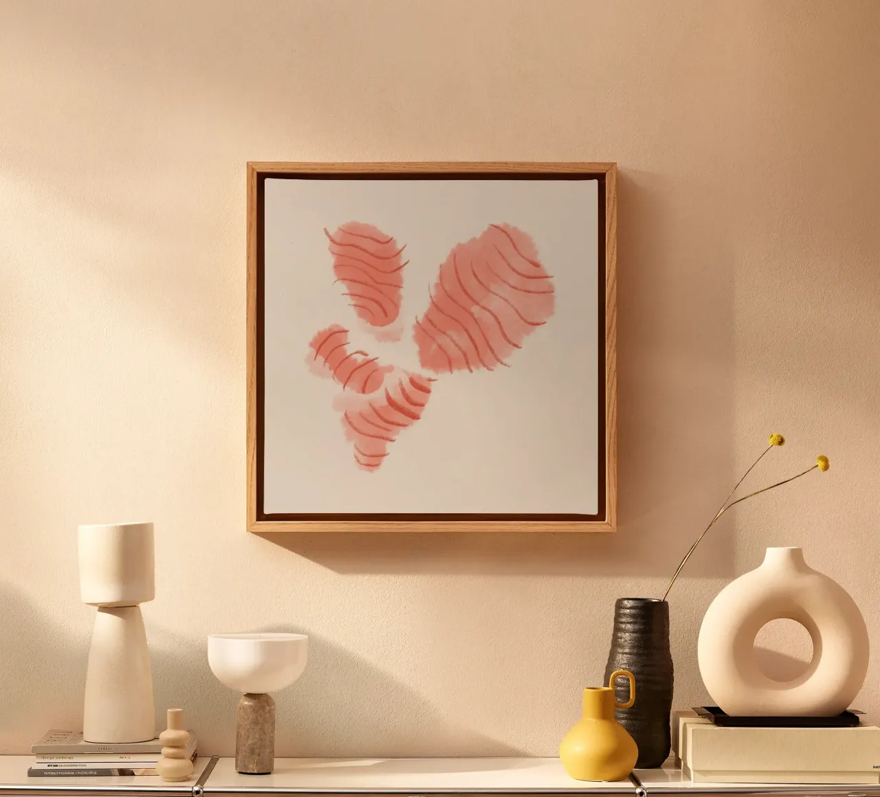 Sea Study No 15 (Square) tela con Cornice a cassetta da treechild