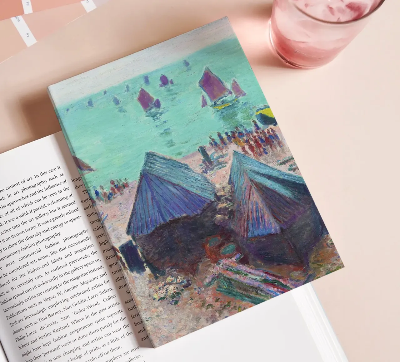 The Departure of the Boats, Étretat (1885) by Claude Monet notebook by Monet Art Prints