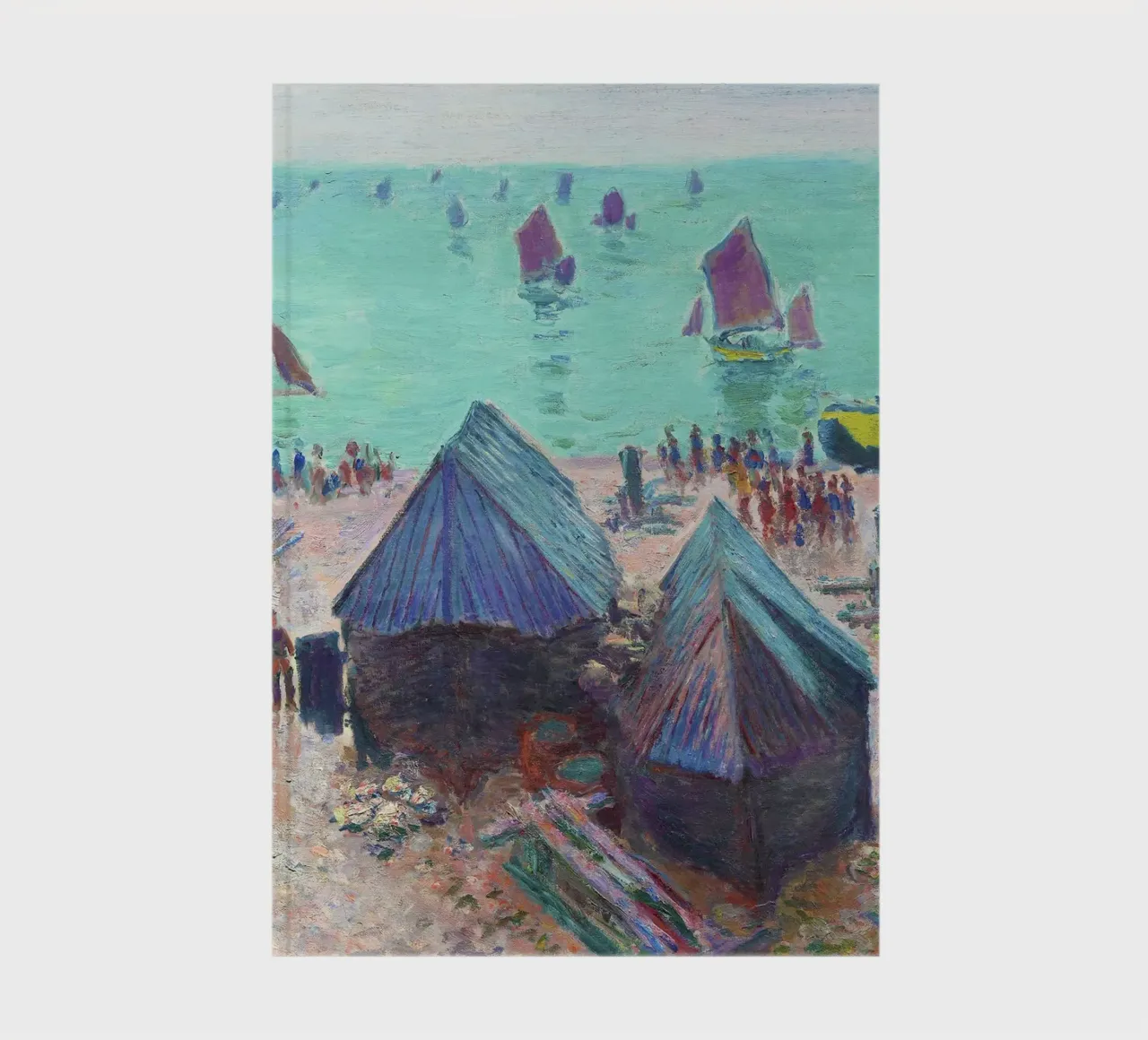 The Departure of the Boats, Étretat (1885) by Claude Monet notebook by Monet Art Prints