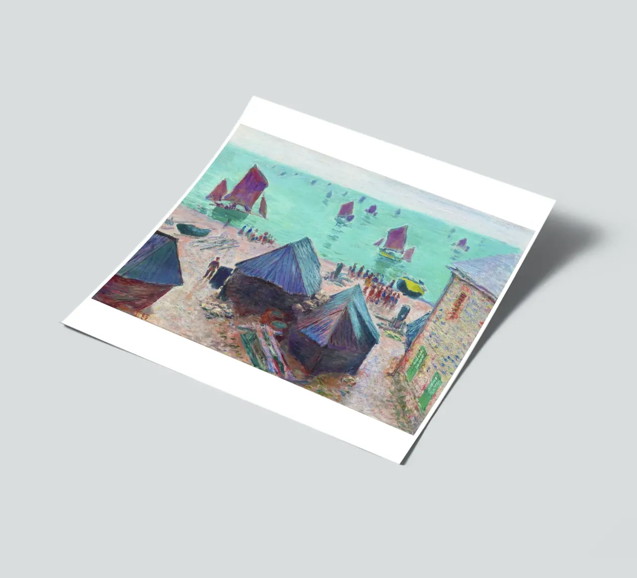 The Departure of the Boats, Étretat (1885) by Claude Monet sticker sheet by Monet Art Prints