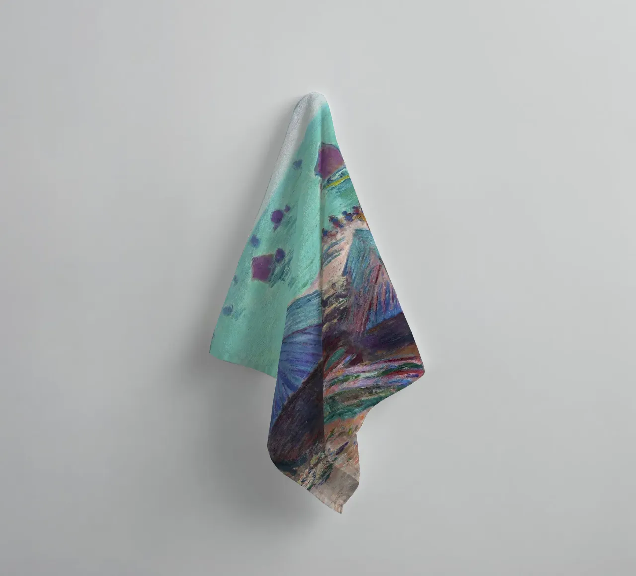 The Departure of the Boats, Étretat (1885) by Claude Monet towel by Monet Art Prints