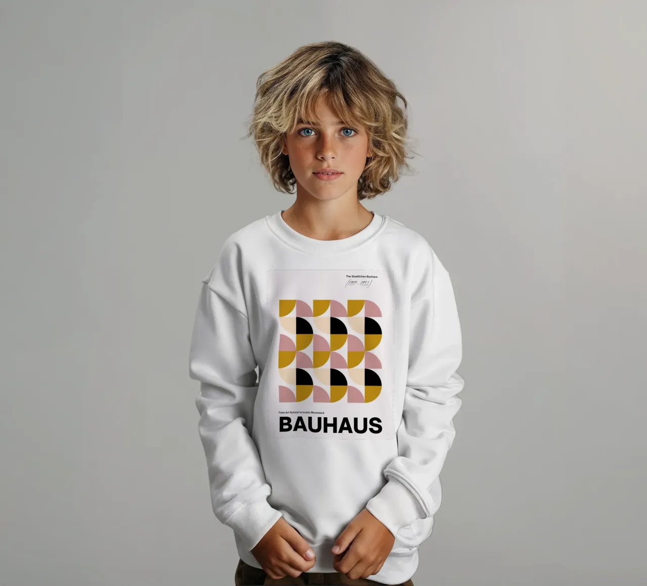 Bauhaus Modulare - Geometria di colori tenui felpa bambino da Casa Calm