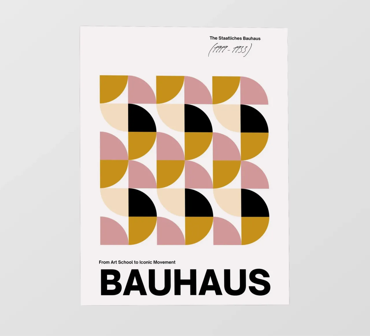 Bauhaus Modulare - Geometria di colori tenui pellicola backlit da Casa Calm