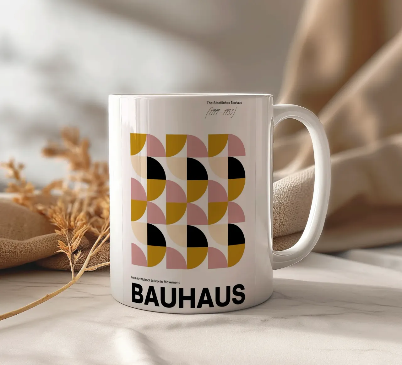 Bauhaus Modulare - Geometria di colori tenui tazza in ceramica da Casa Calm