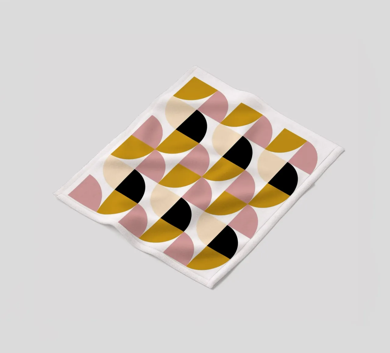 Bauhaus Modular – Soft Color Geometry fleece blanket by Casa Calm