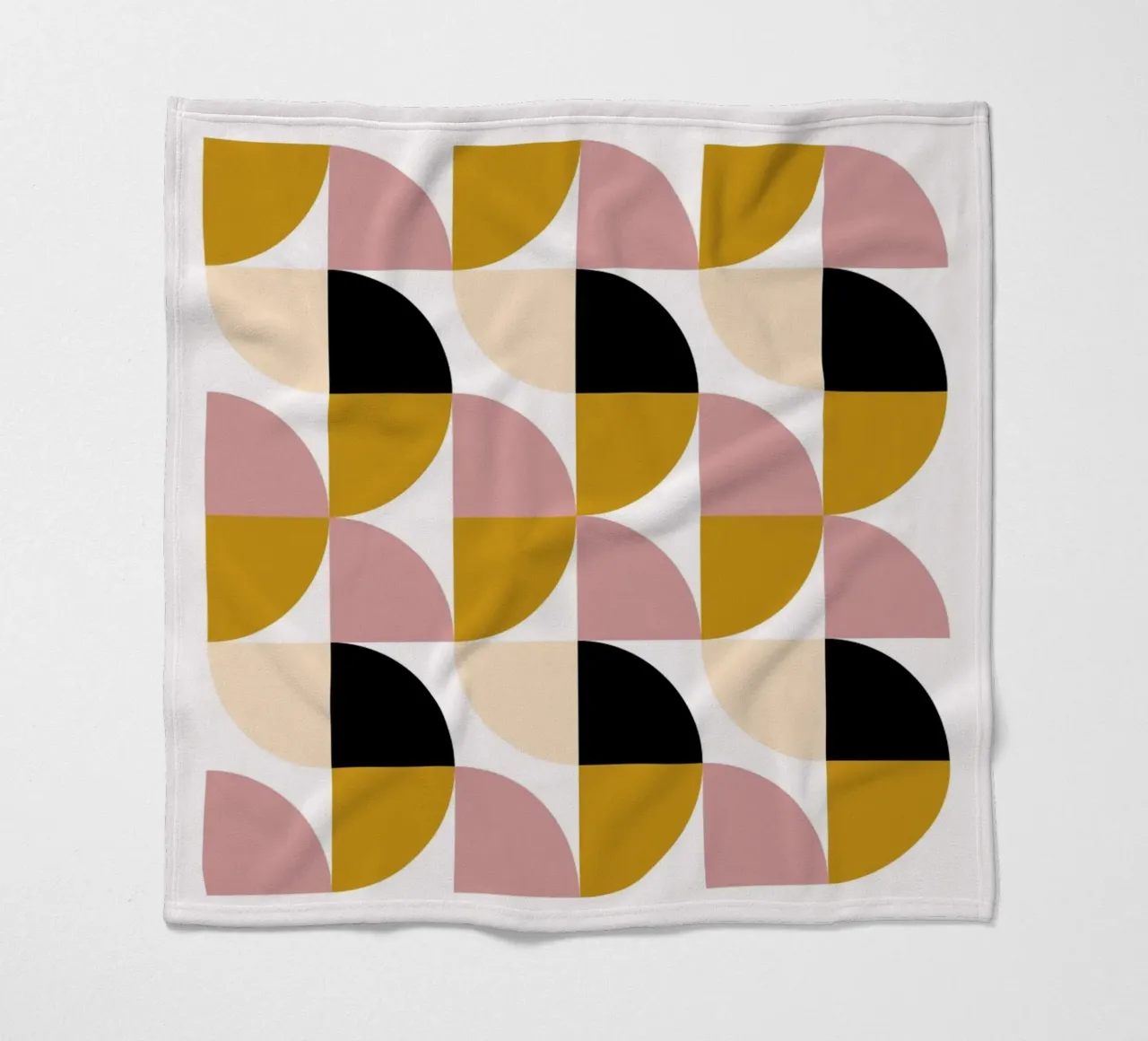 Bauhaus Modular – Soft Color Geometry fleece blanket by Casa Calm