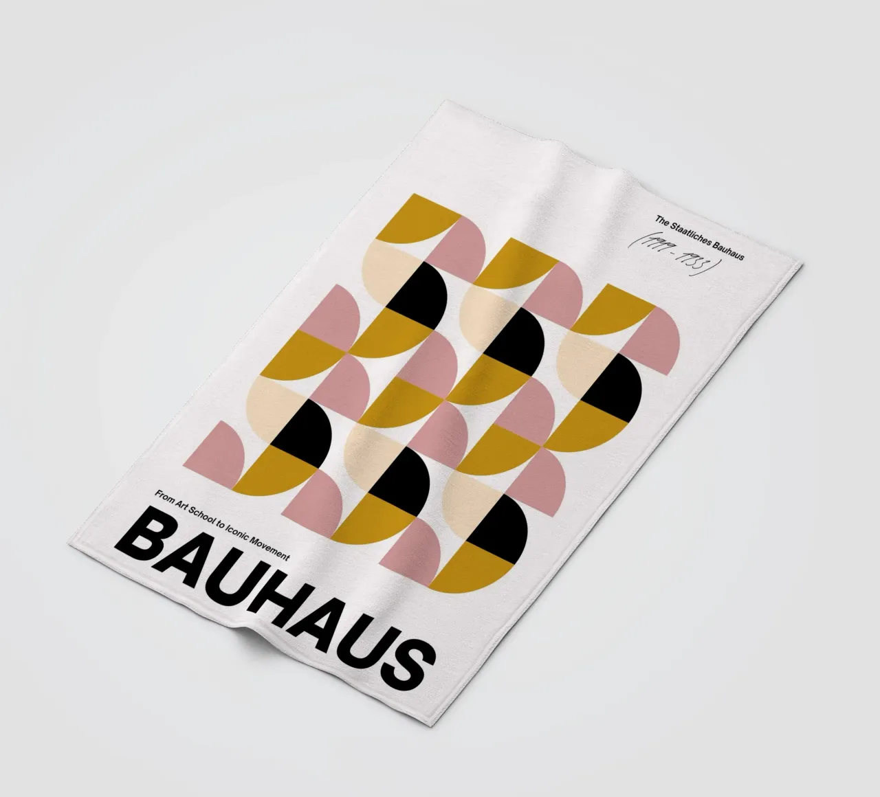 Bauhaus Modular – Soft Color Geometry fleece blanket by Casa Calm