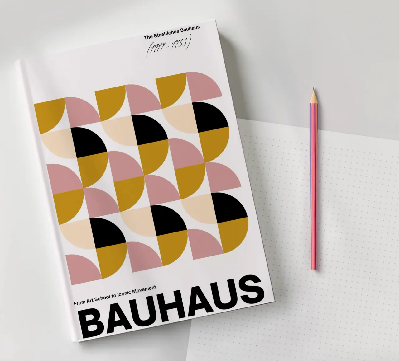 Bauhaus Modular – Soft Color Geometry notebook by Casa Calm