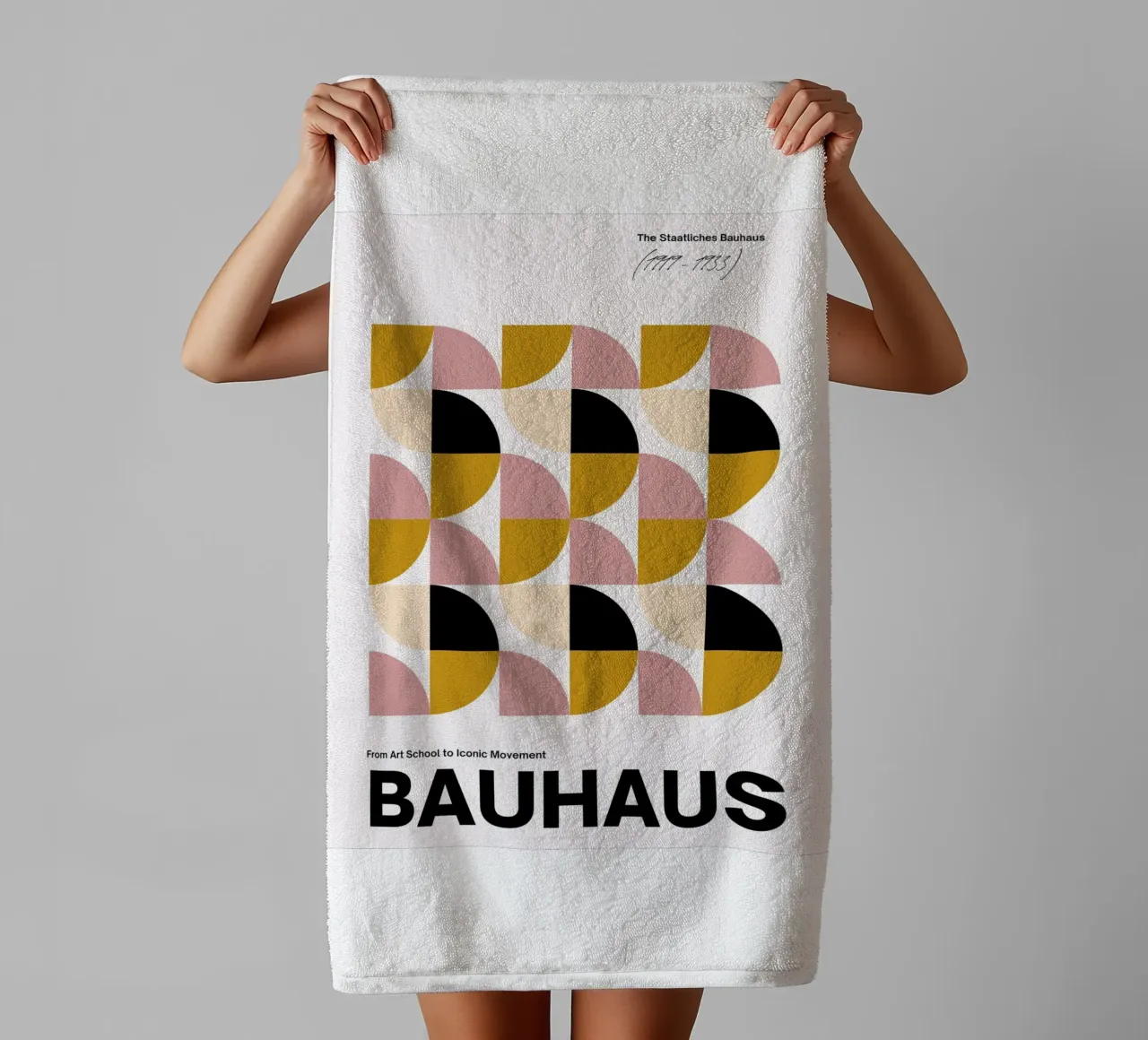 Bauhaus Modular – Soft Color Geometry towel by Casa Calm