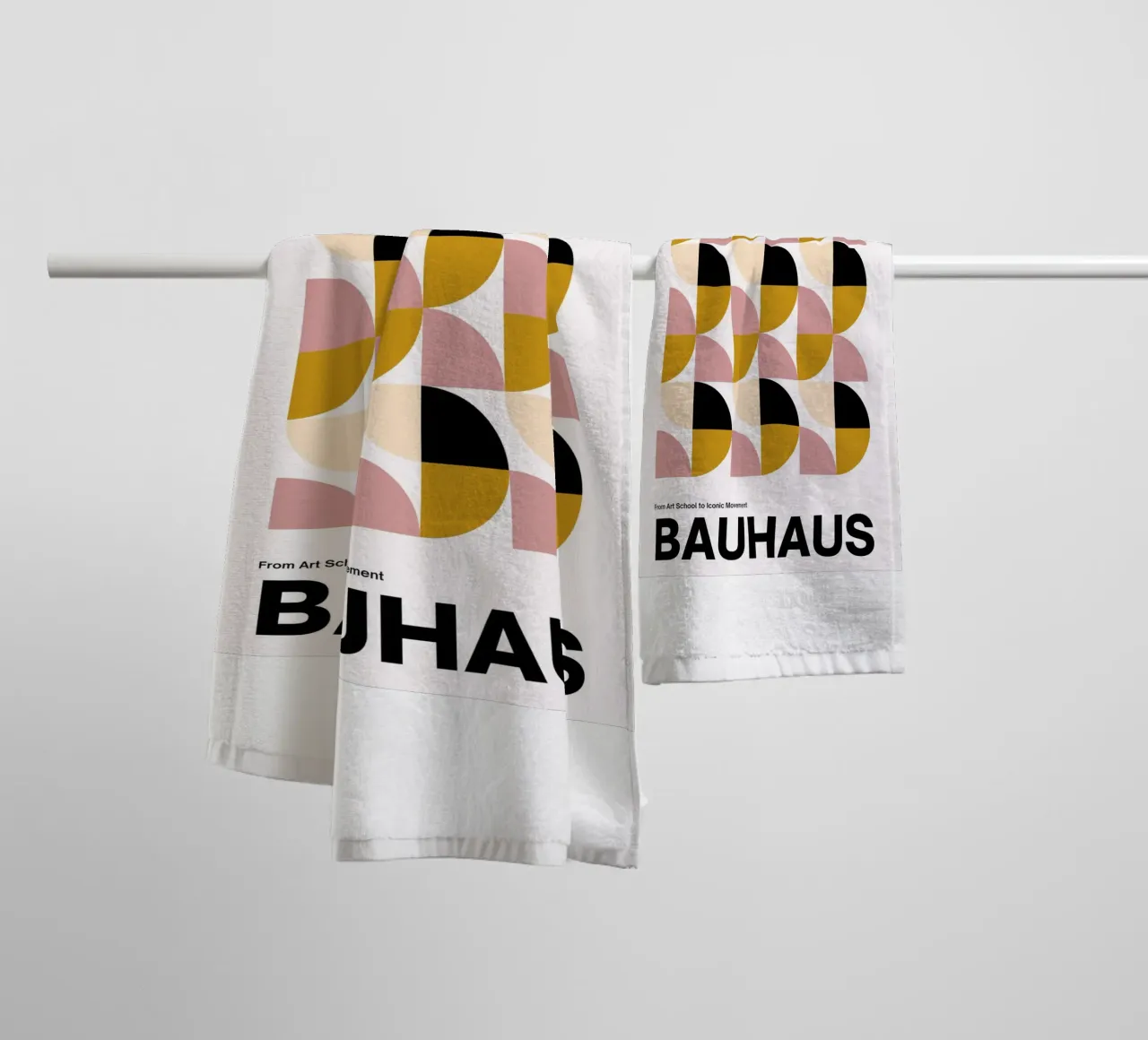 Bauhaus Modular – Soft Color Geometry towel by Casa Calm
