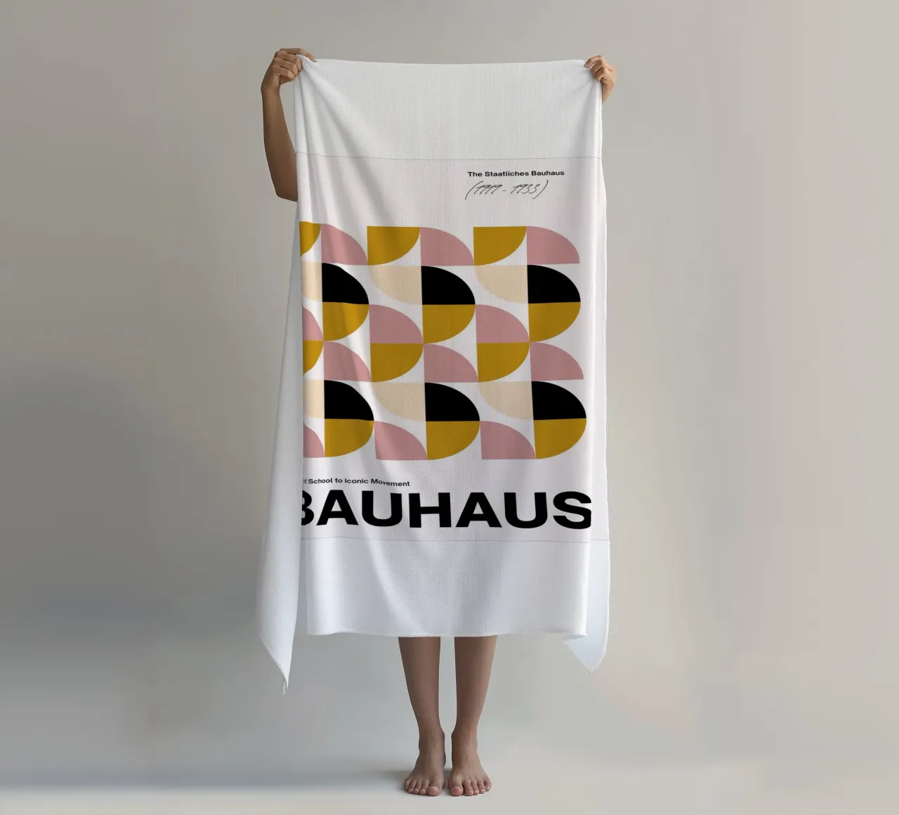 Bauhaus Modular – Soft Color Geometry beach towel by Casa Calm