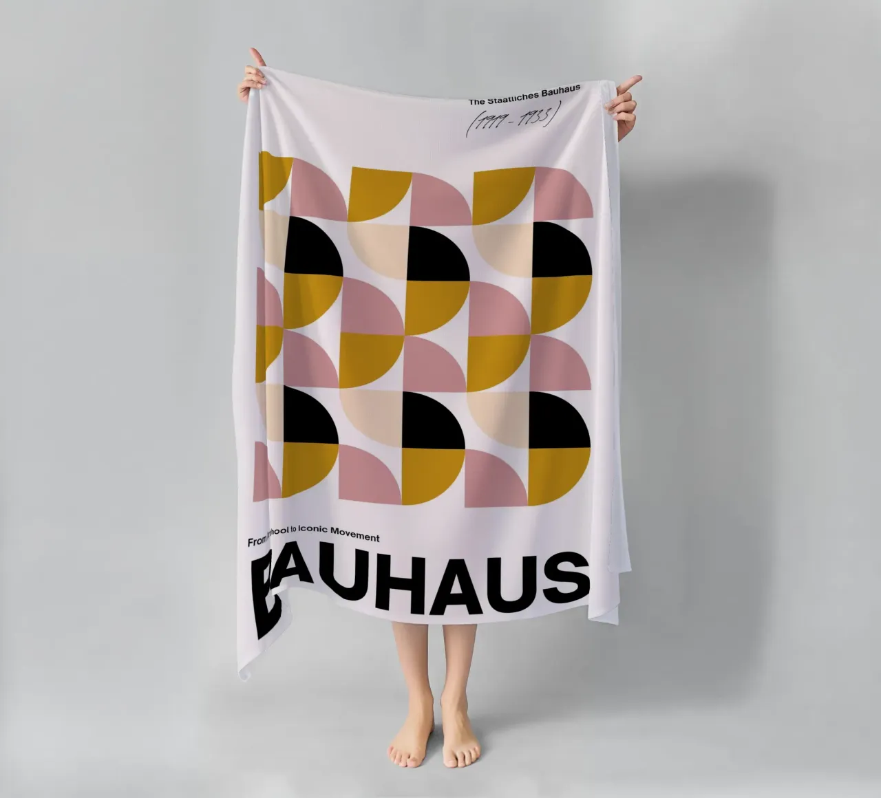 Bauhaus Modular – Soft Color Geometry beach towel by Casa Calm