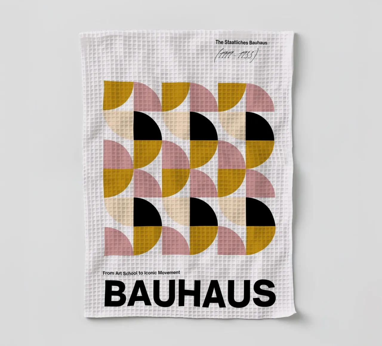 Bauhaus Modular – Soft Color Geometry tea towel by Casa Calm