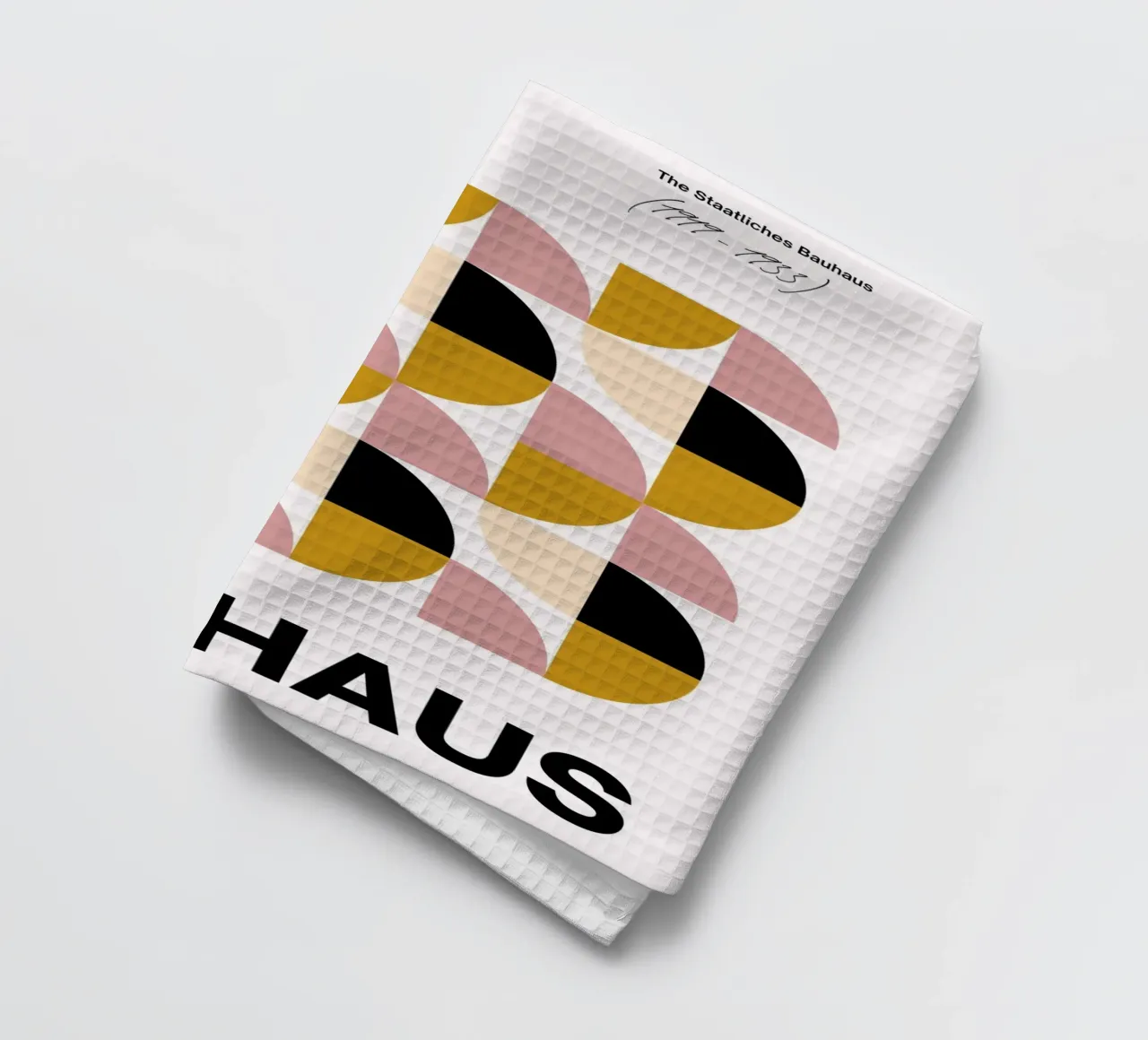 Bauhaus Modular – Soft Color Geometry tea towel by Casa Calm
