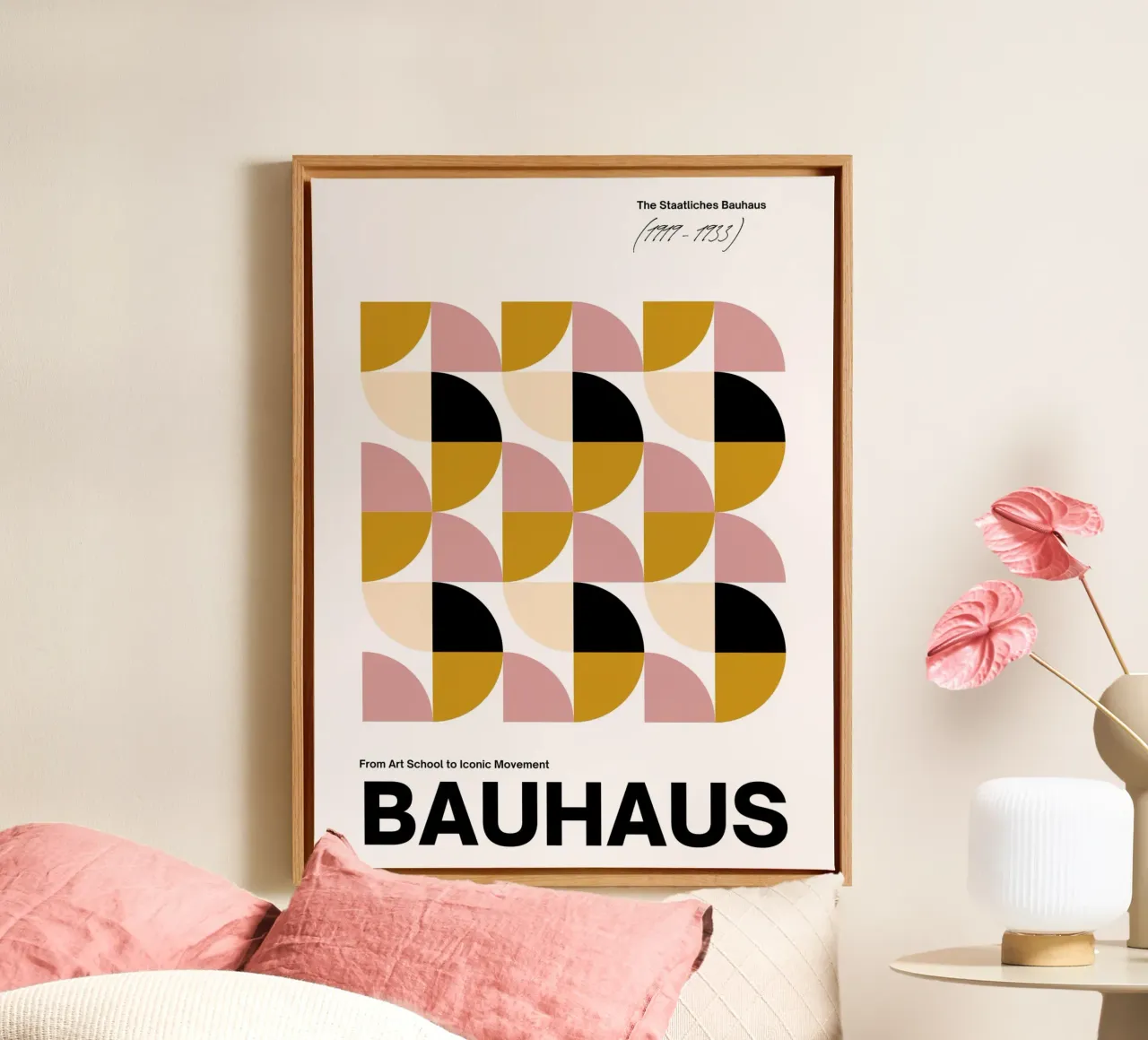 Bauhaus Modular – Soft Color Geometry canvas by Casa Calm
