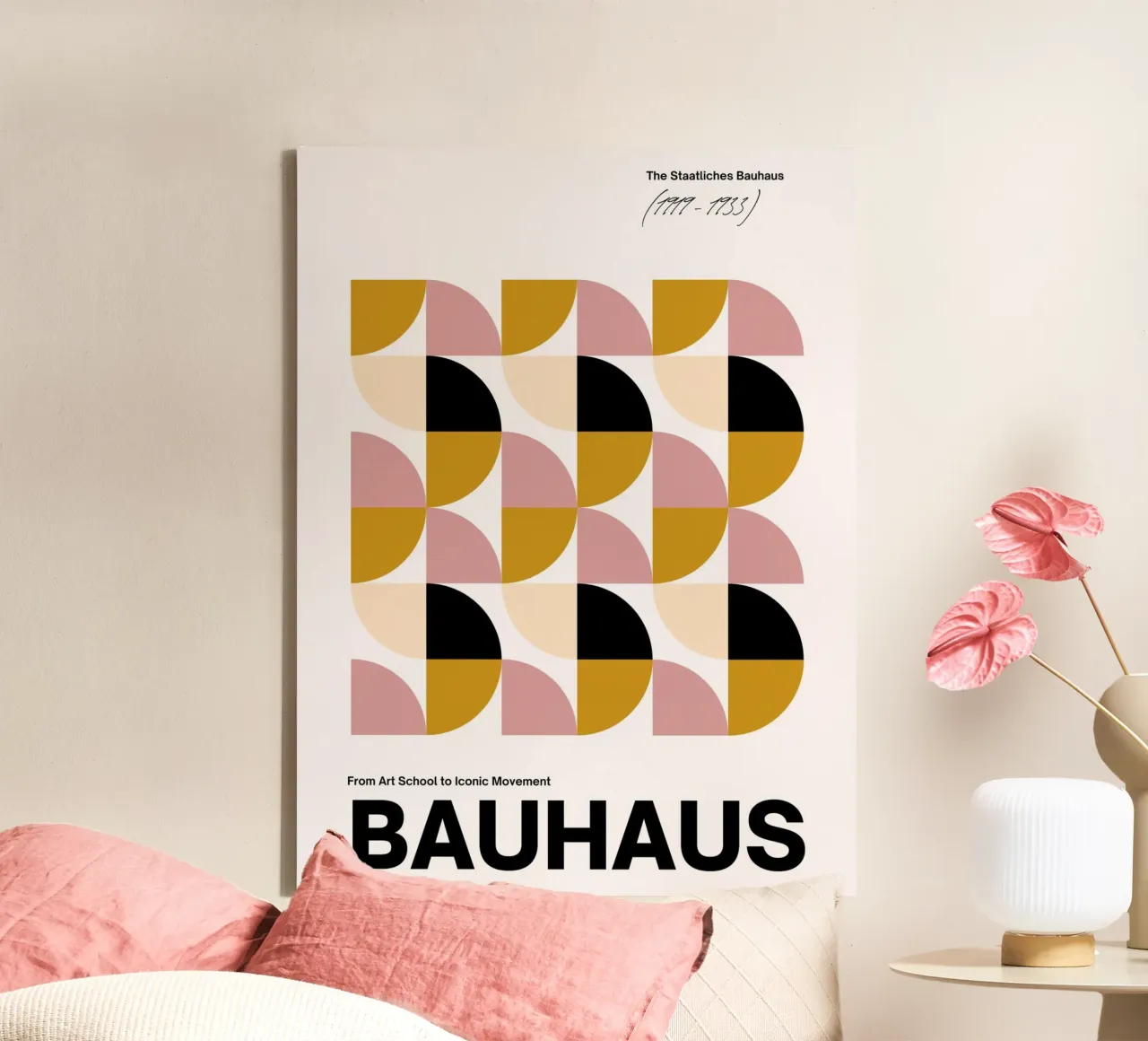 Bauhaus Modular – Soft Color Geometry canvas by Casa Calm