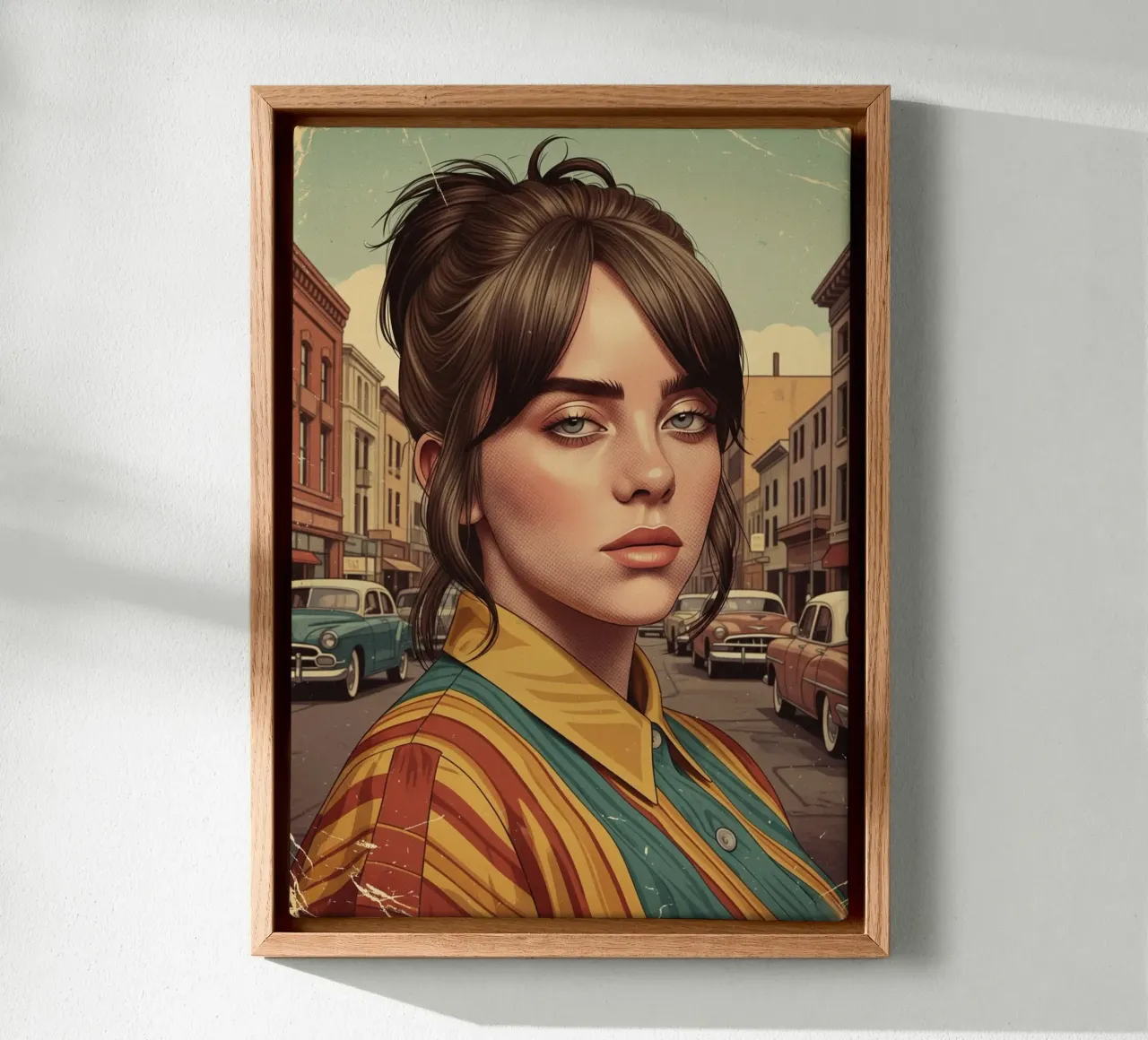 Billie Eilish vintage canvas by Lembayung art