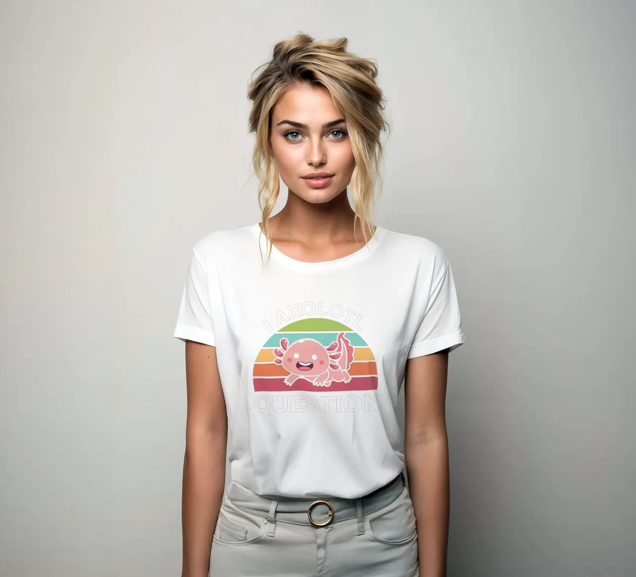 I Axolotl Question camiseta de mujer de edsonramosart