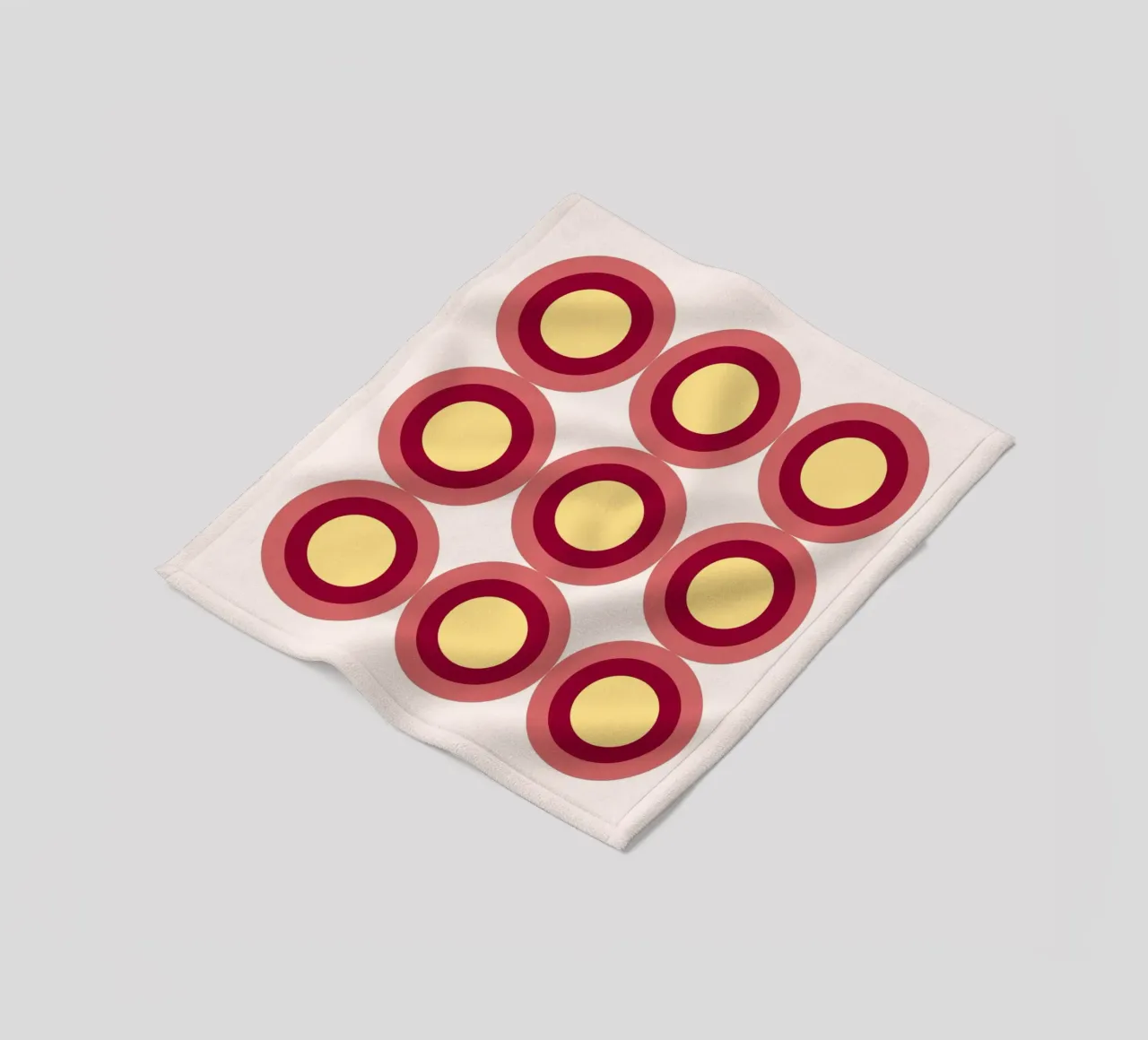 Bauhaus circles - Graphic & colourful fleece blanket by Casa Calm