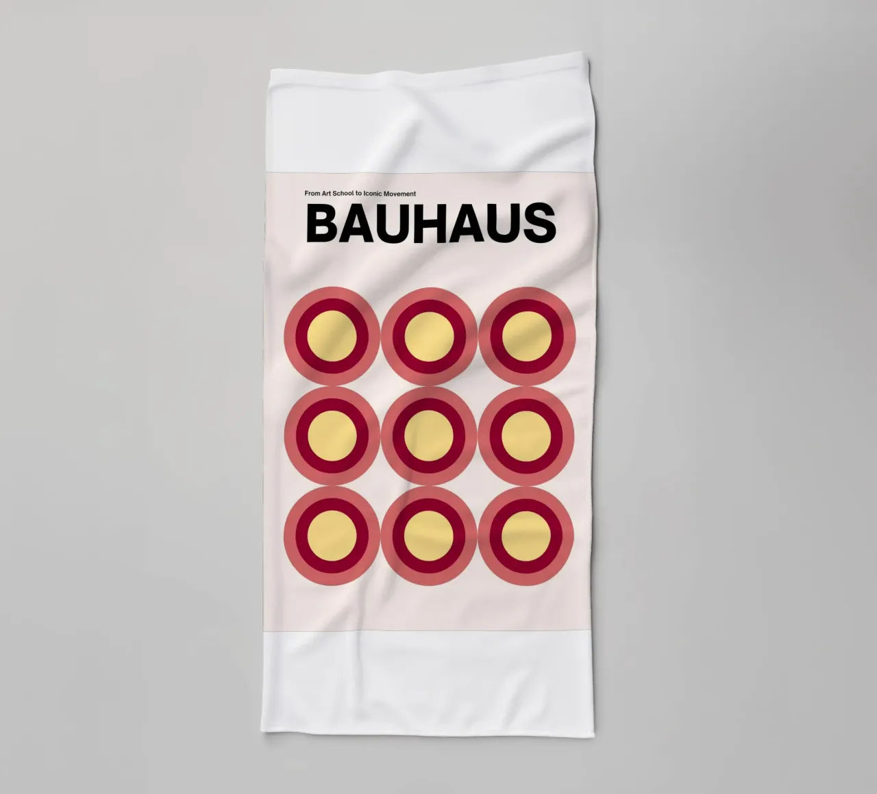 Cerchi Bauhaus - Grafici e colorati asciugamano da bagno da Casa Calm
