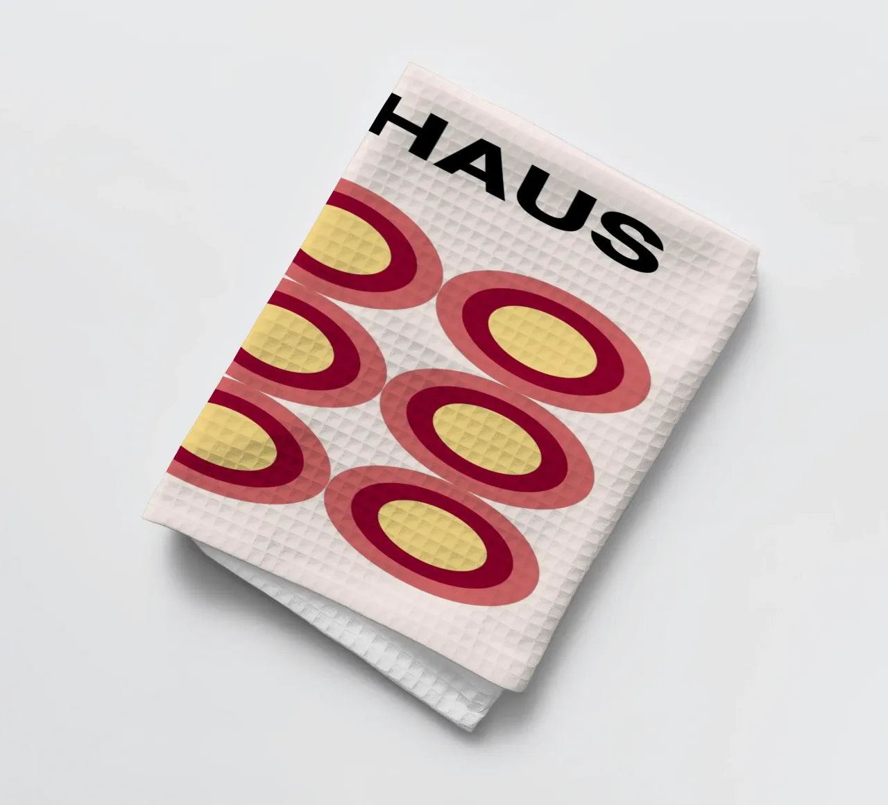 Bauhaus circles - Graphic & colourful tea towel by Casa Calm