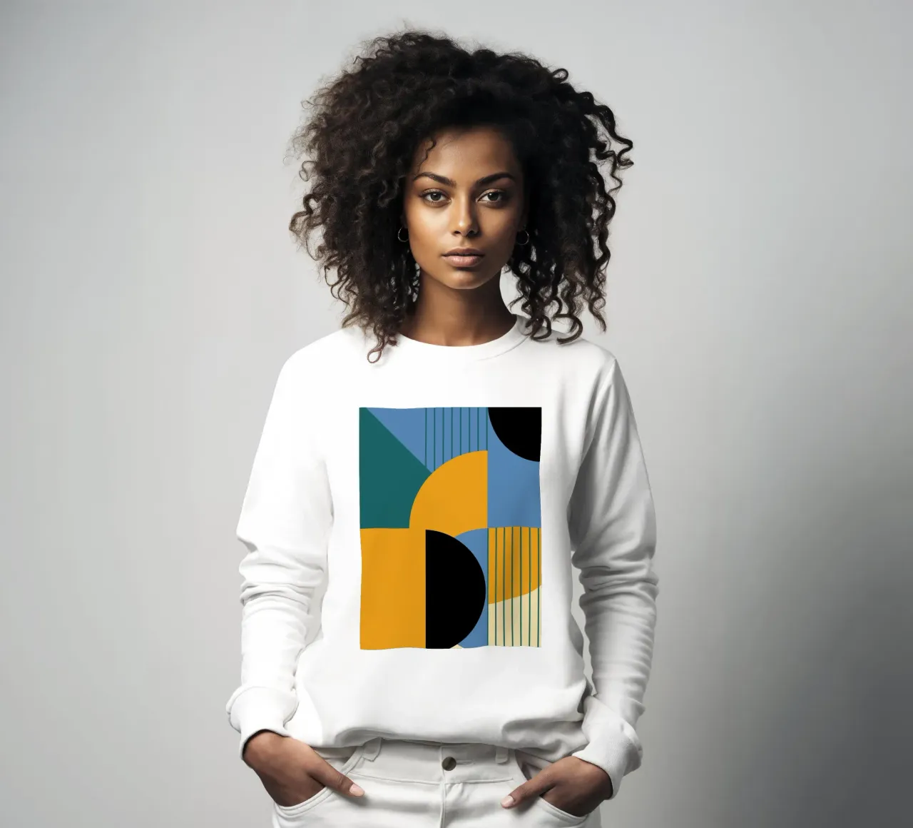 Colores Bauhaus - Abstractos y geométricos sudadera de Casa Calm