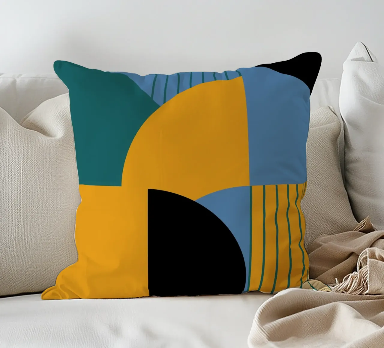 Colori Bauhaus - Astratti e geometrici cuscino da Casa Calm
