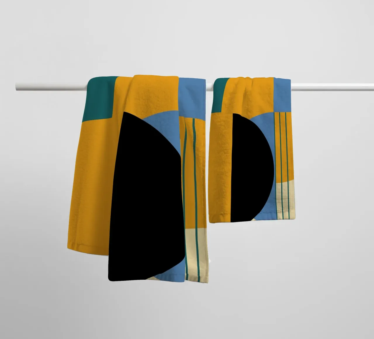 Couleurs Bauhaus - Abstraites & Géométriques serviette de bain de Casa Calm