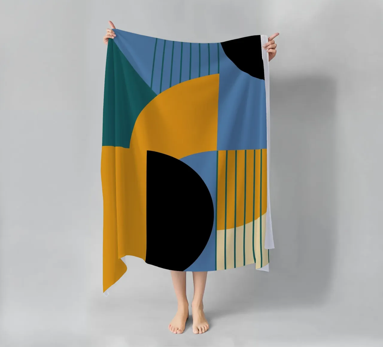 Bauhaus Colours - Abstract & Geometric beach towel by Casa Calm