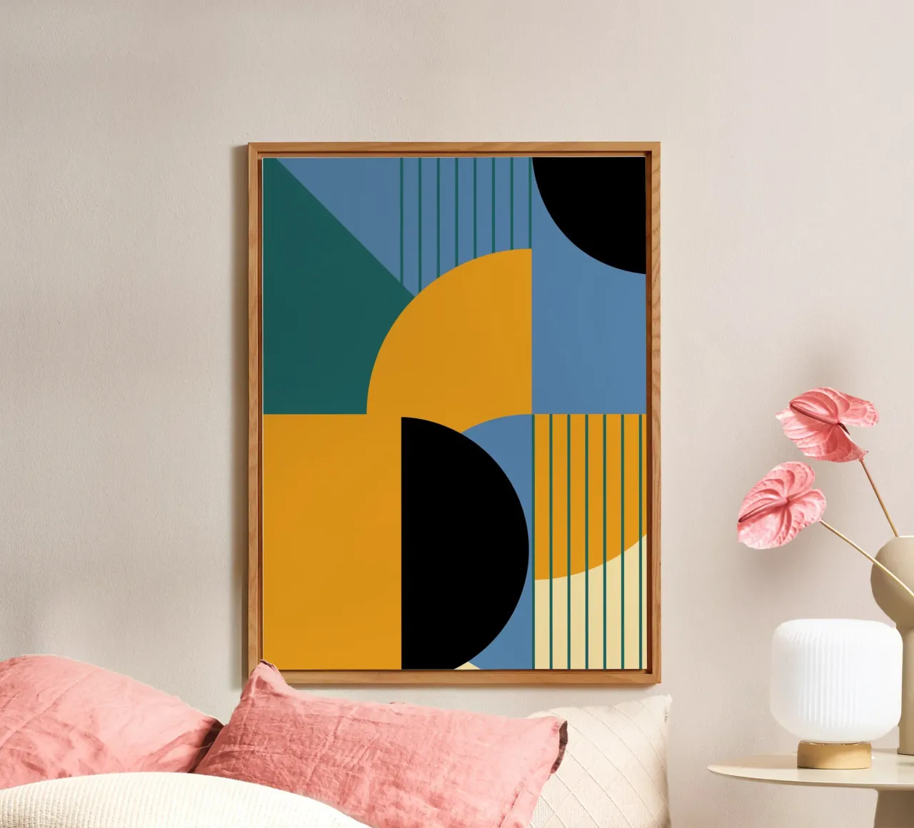 Bauhaus Colours - Abstract & Geometric alu-dibond by Casa Calm