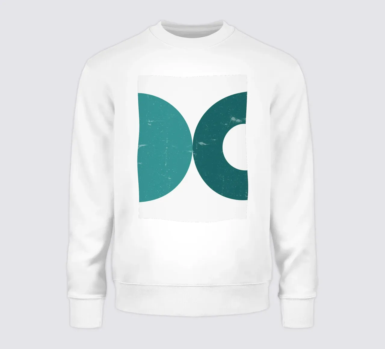 Retro halve cirkel duo - Moderne Kunstdruk sweatshirt van Casa Calm