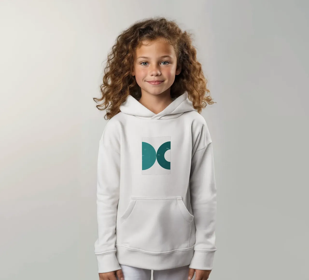 Retro semicircle duo - Modern Art Print kids hoodie by Casa Calm