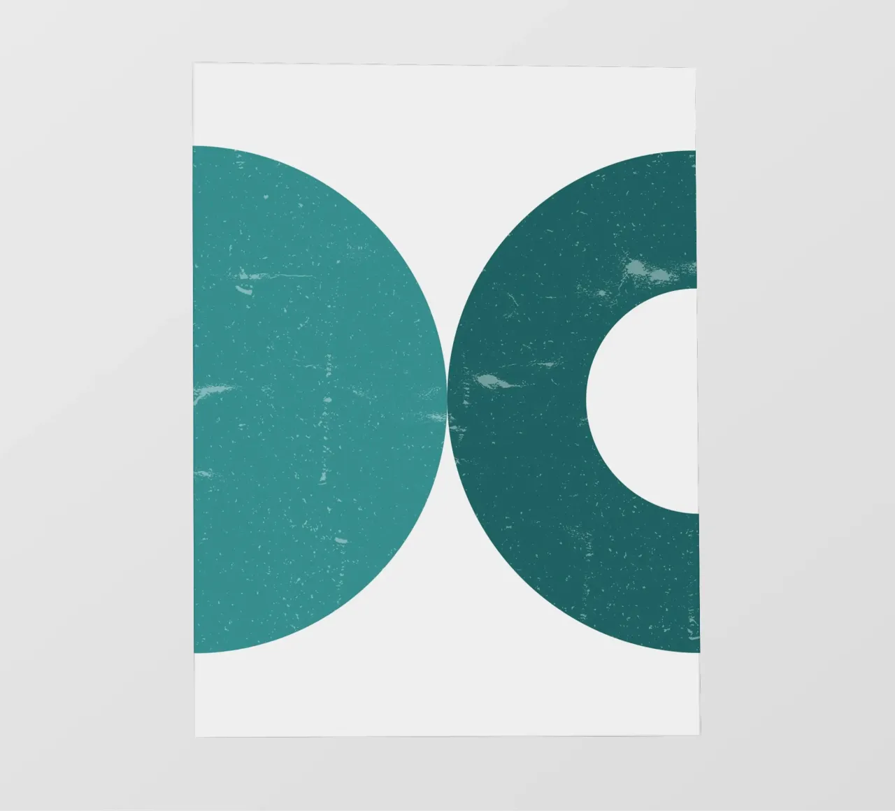 Retro Halbkreis Duo – Modern Art Print Fototapete von Casa Calm