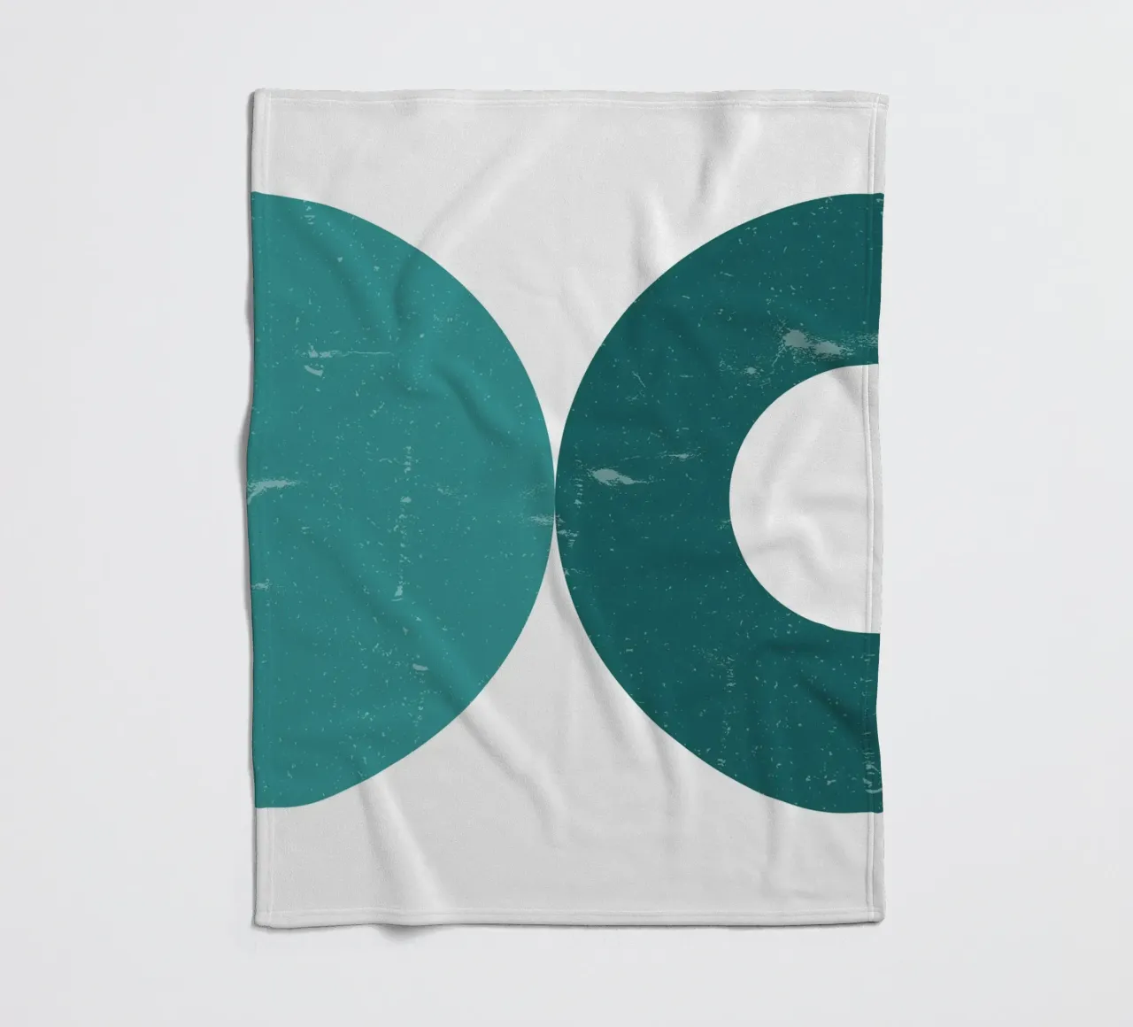 Retro Halbkreis Duo – Modern Art Print Fleecedecke von Casa Calm