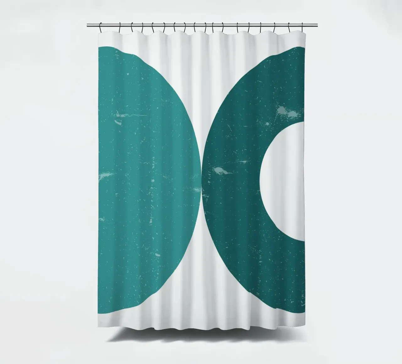Retro halve cirkel duo - Moderne Kunstdruk douchegordijn van Casa Calm