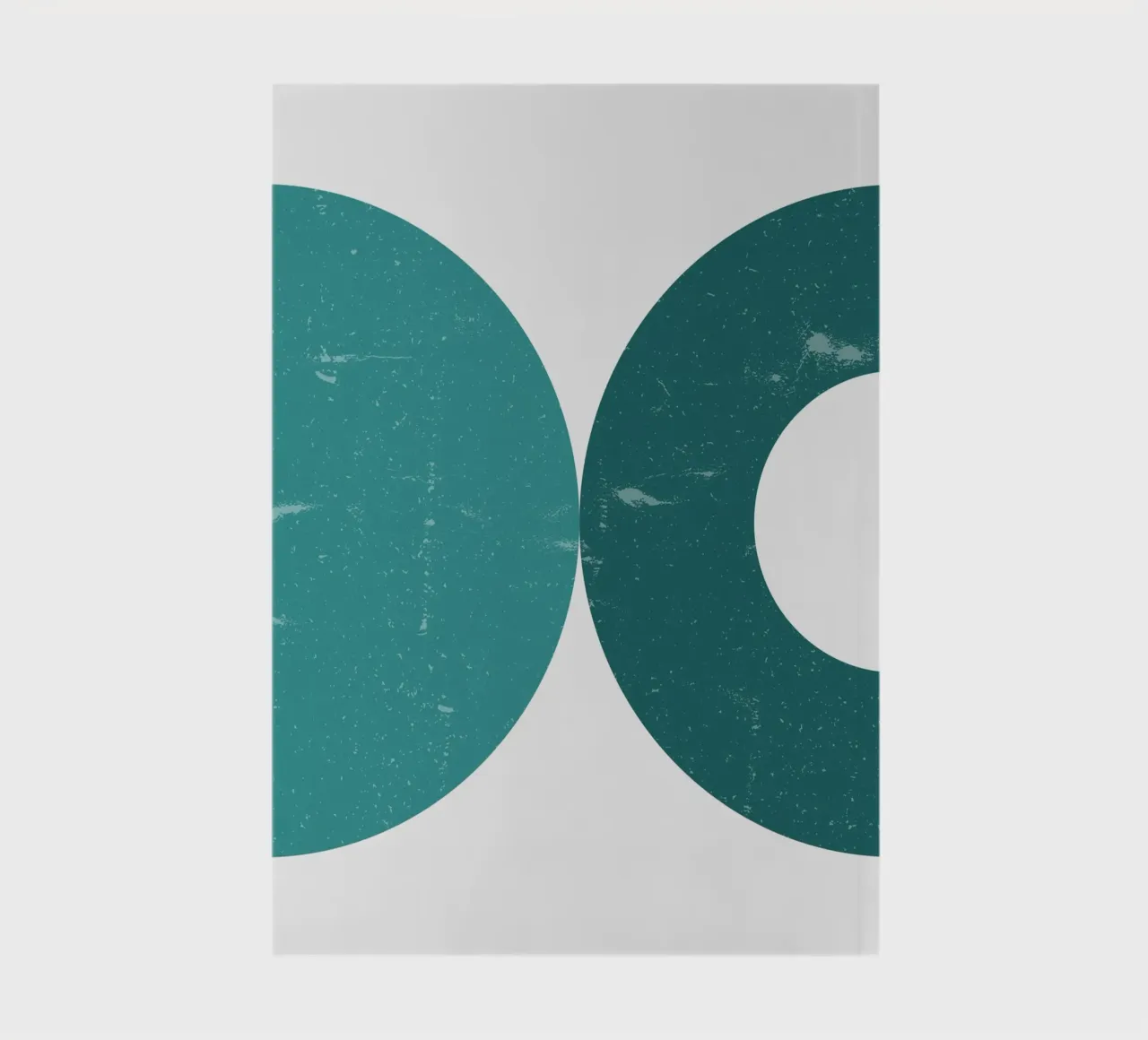 Retro semicircle duo - Modern Art Print notebook by Casa Calm