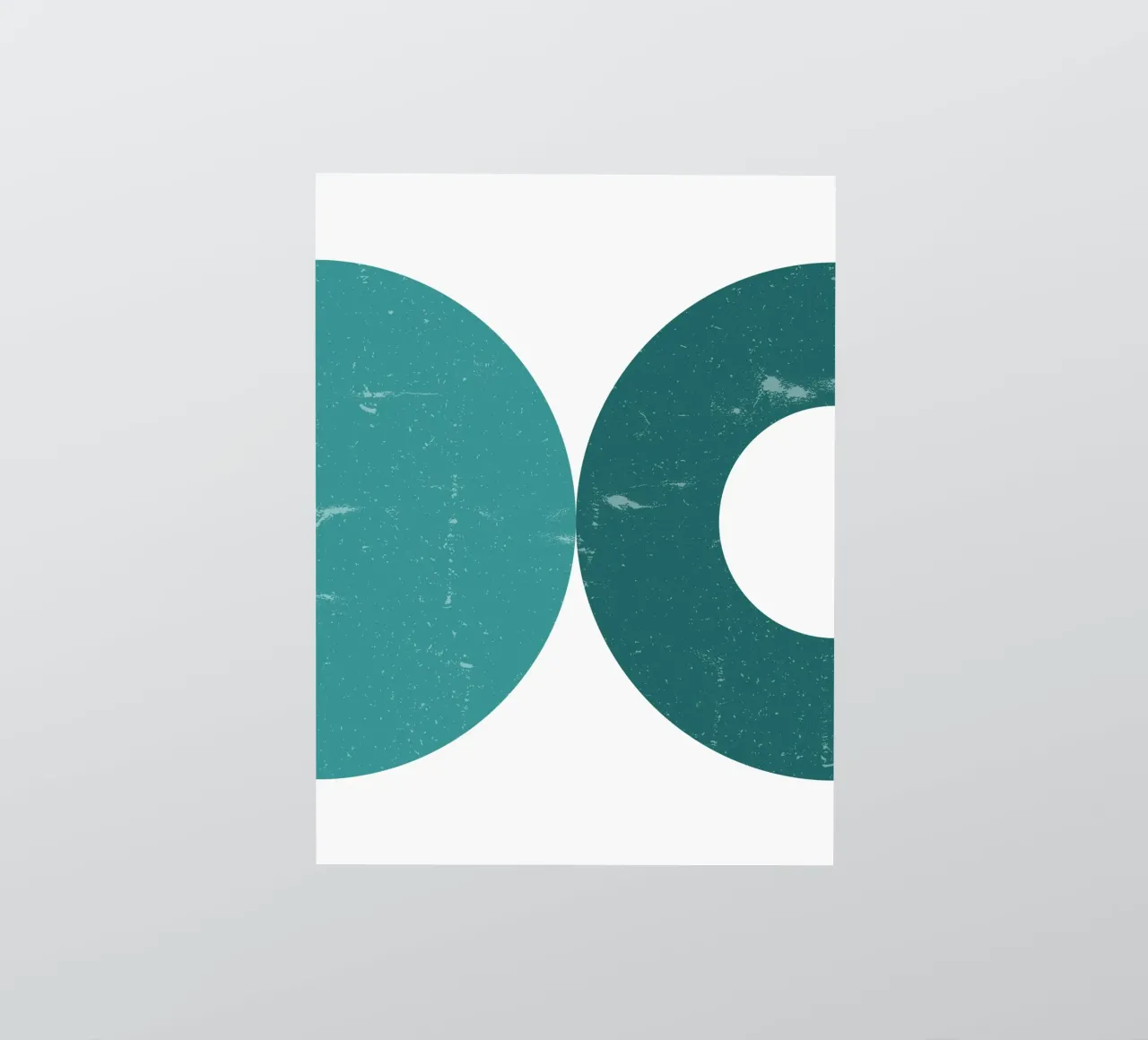Duo rétro demi-cercle - Modern Art Print autocollant de Casa Calm