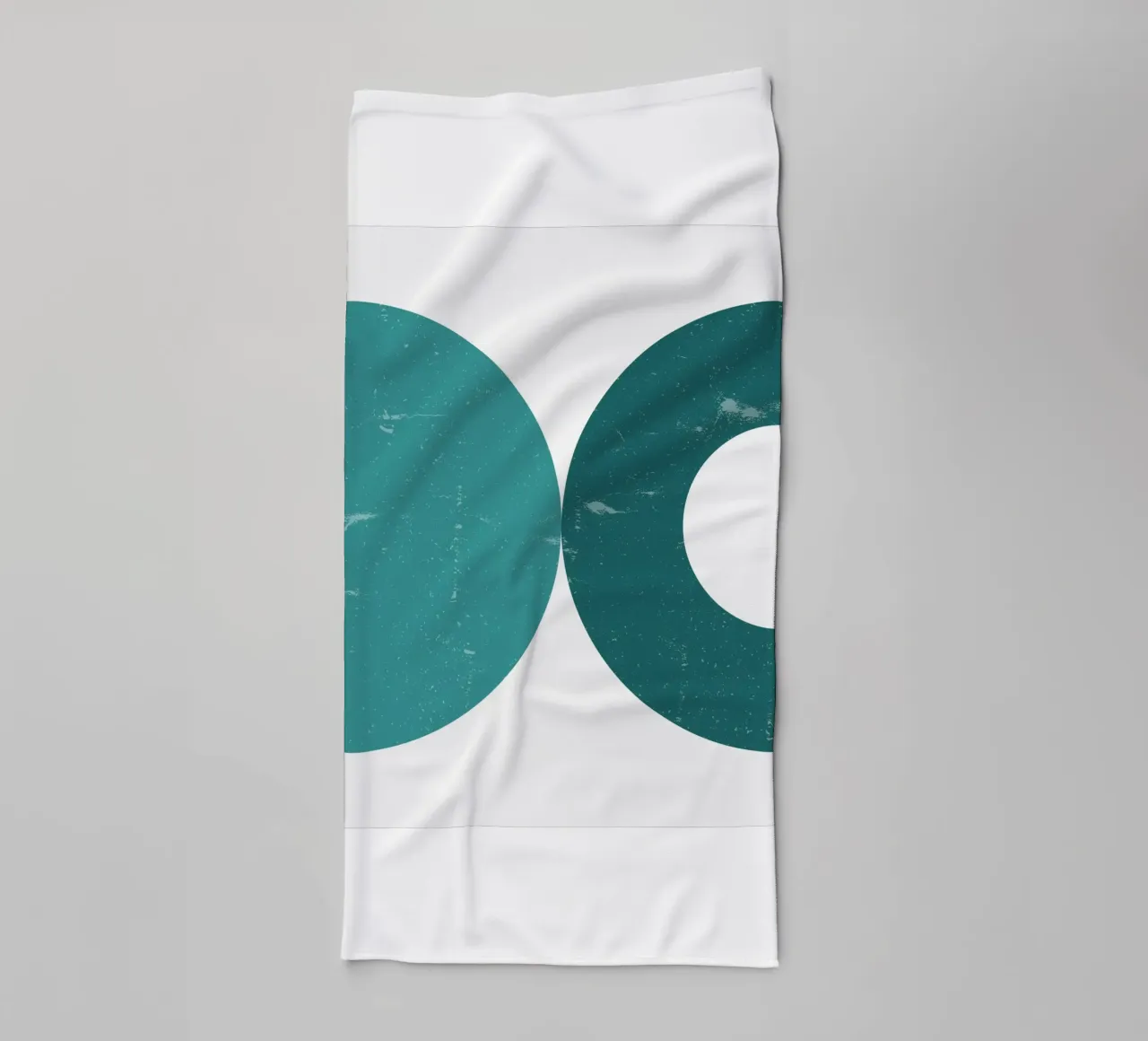 Retro semicircle duo - Modern Art Print towel by Casa Calm