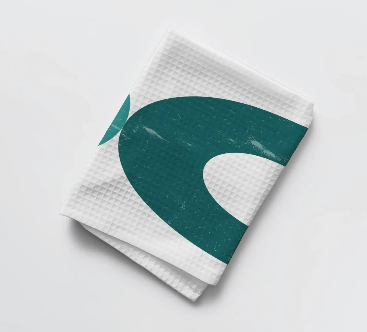 Retro Halbkreis Duo – Modern Art Print Geschirrtuch von Casa Calm