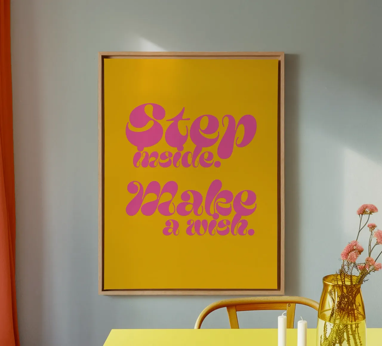 Step inside. Make a wish. tela con Cornice a cassetta da Fraysein Design