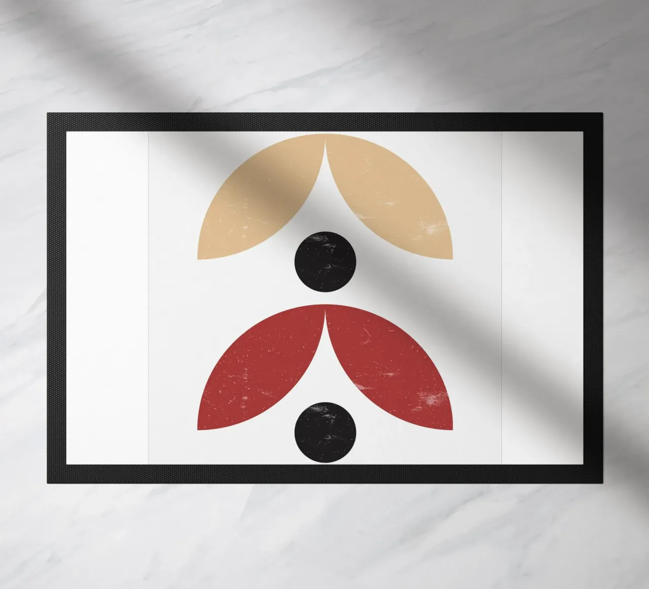 Duo di metà secolo - Design geometrico retrò zerbino da Casa Calm