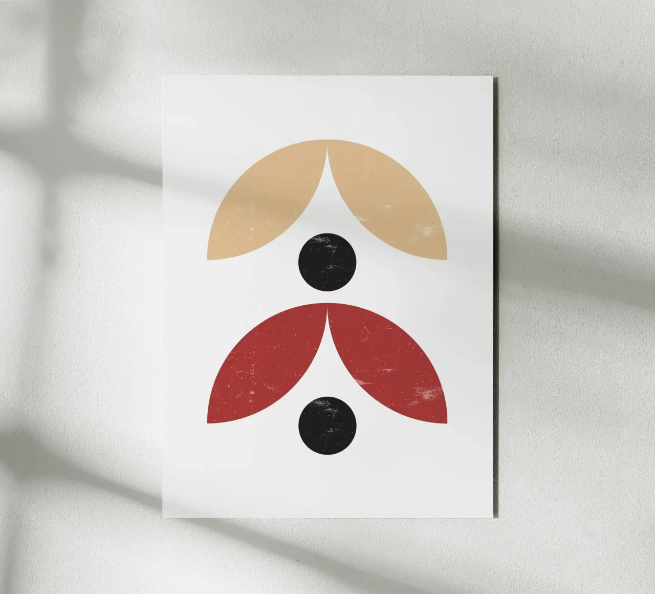 Mid-Century Duo – Retro Geometrie Design forex plate by Casa Calm