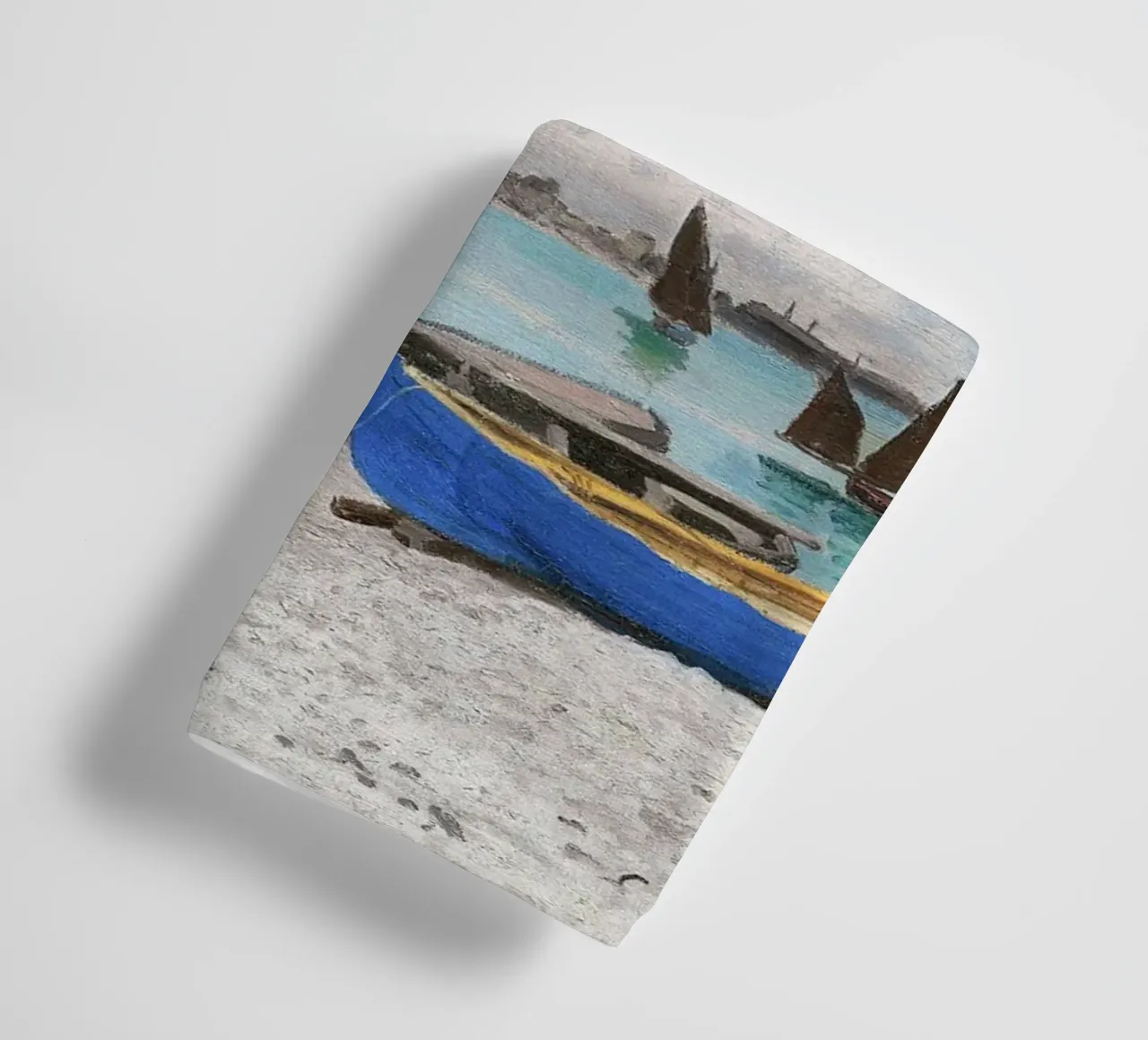 The Beach at Sainte-Adresse (1867) by Claude Monet towel by Monet Art Prints