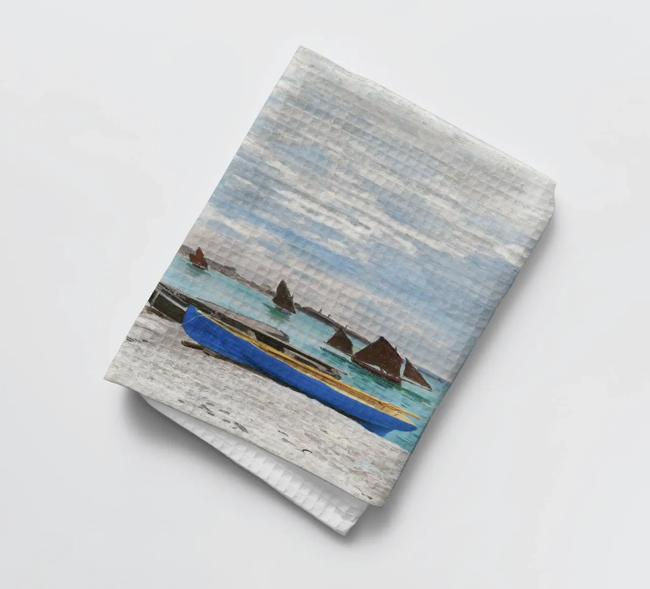 La spiaggia di Sainte-Adresse (1867) di Claude Monet canovaccio da cucina da Monet Art Prints