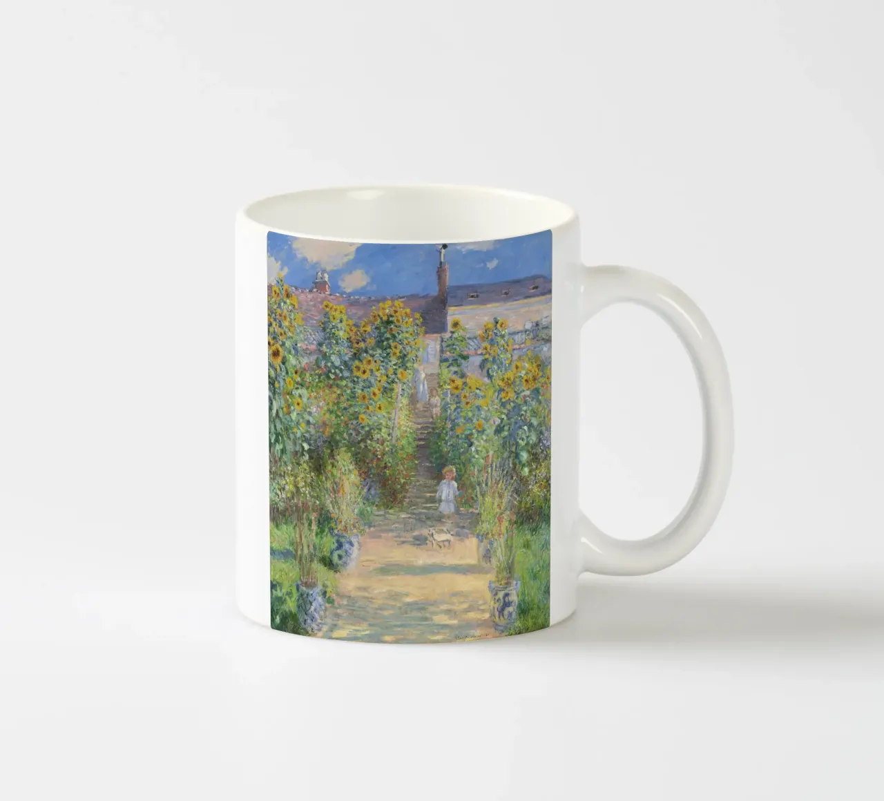 The Artist's Garden at Vétheuil (1881) by Claude Monet ceramic mug by Monet Art Prints