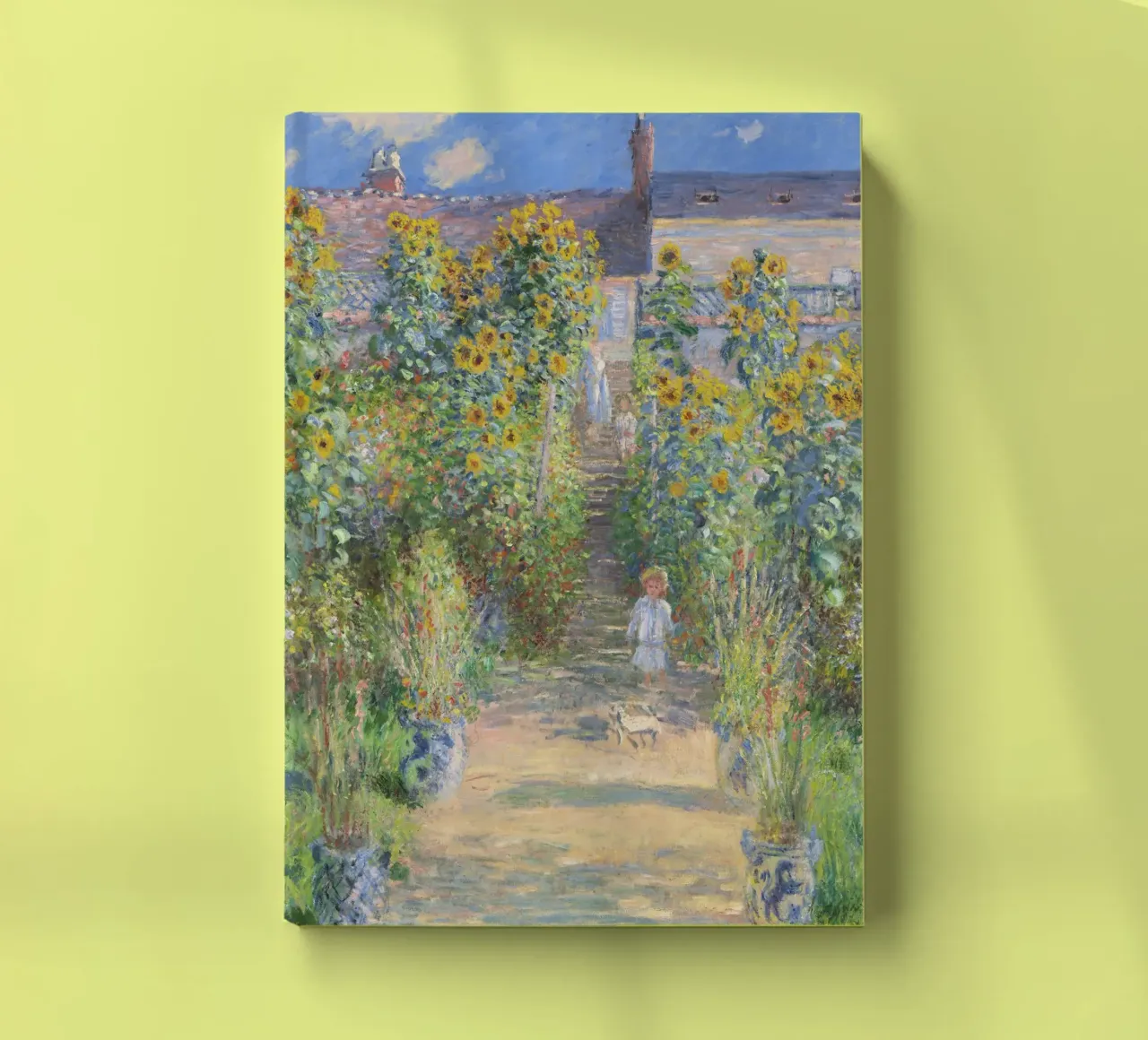 The Artist's Garden at Vétheuil (1881) by Claude Monet notebook by Monet Art Prints